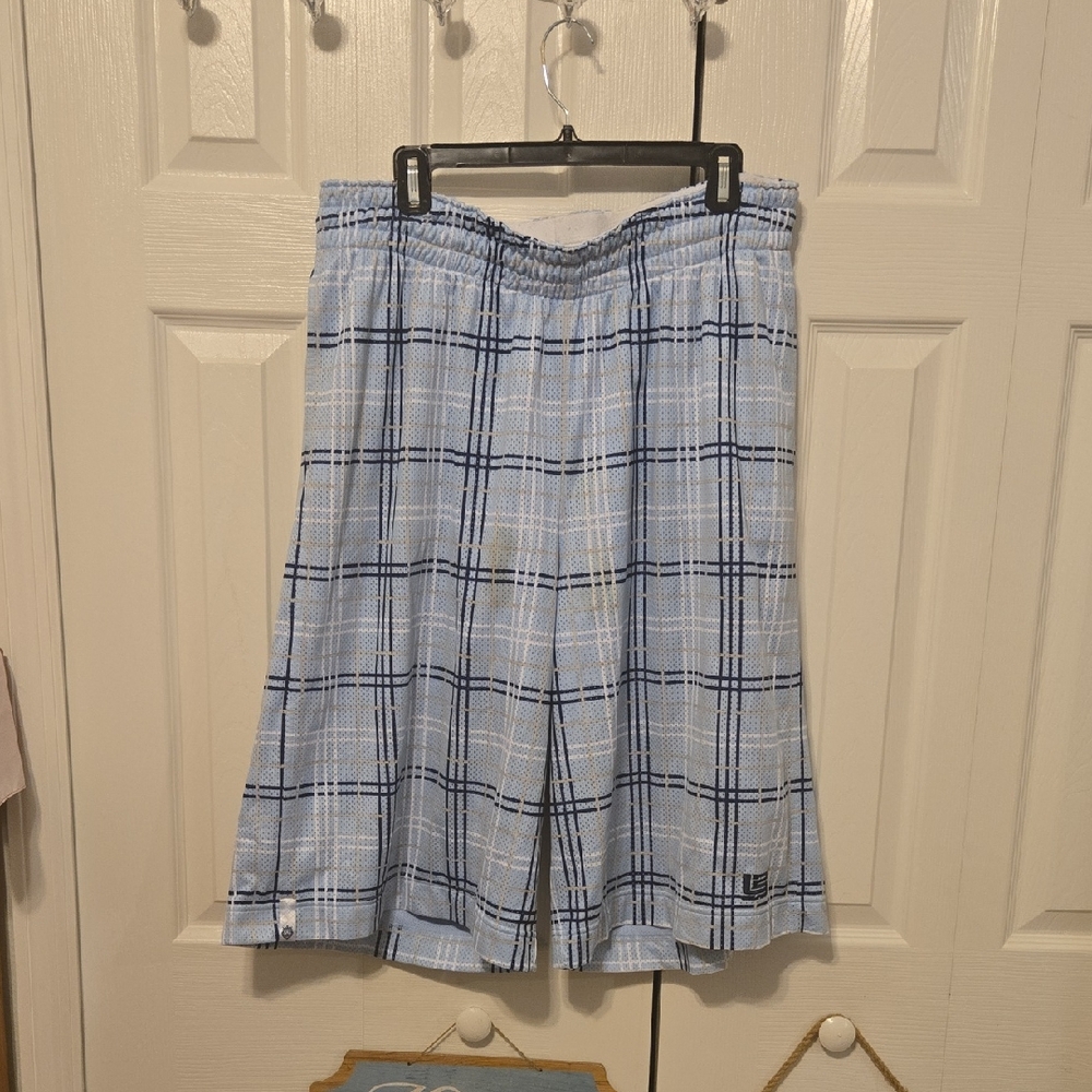 Nike Blue and White Athletic Shorts for Performance